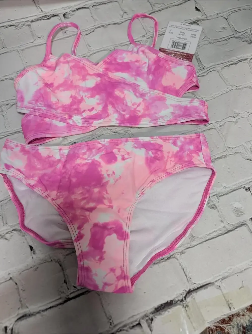 Girls KANU Surf 2 piece wrap around swimsuit NWT‎ Size 12